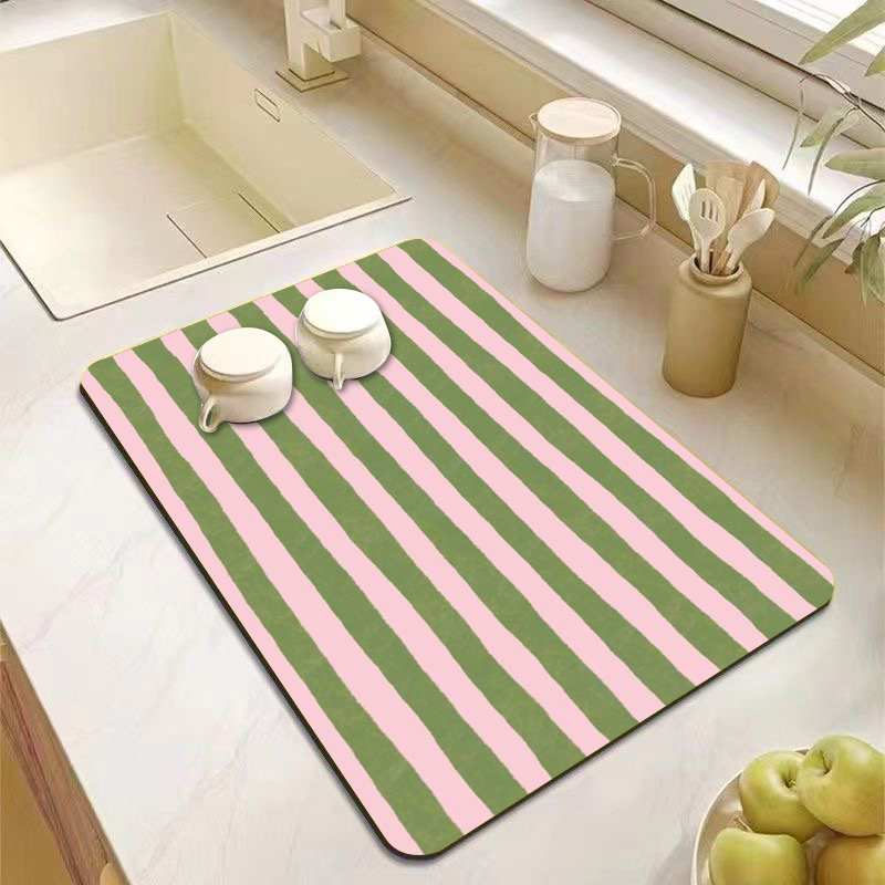 Desk Setup Green - Tapete Decorativo para Cozinha em Rosa