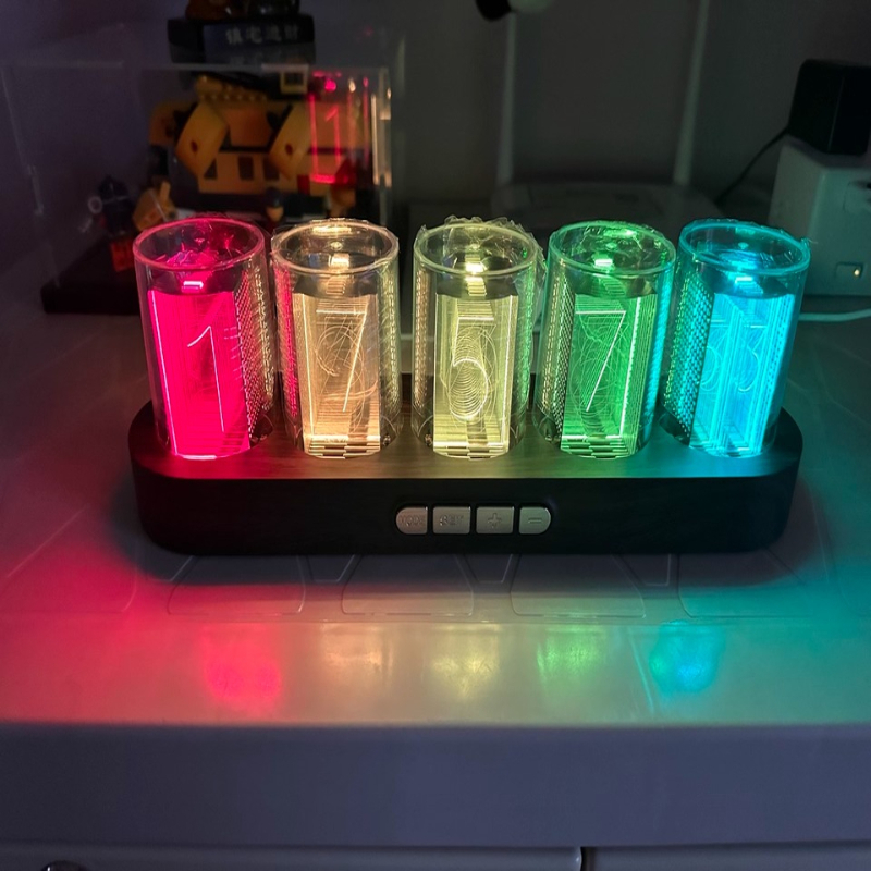Desk Setup Youtube - Led nixie tubo relógio rgb gaming