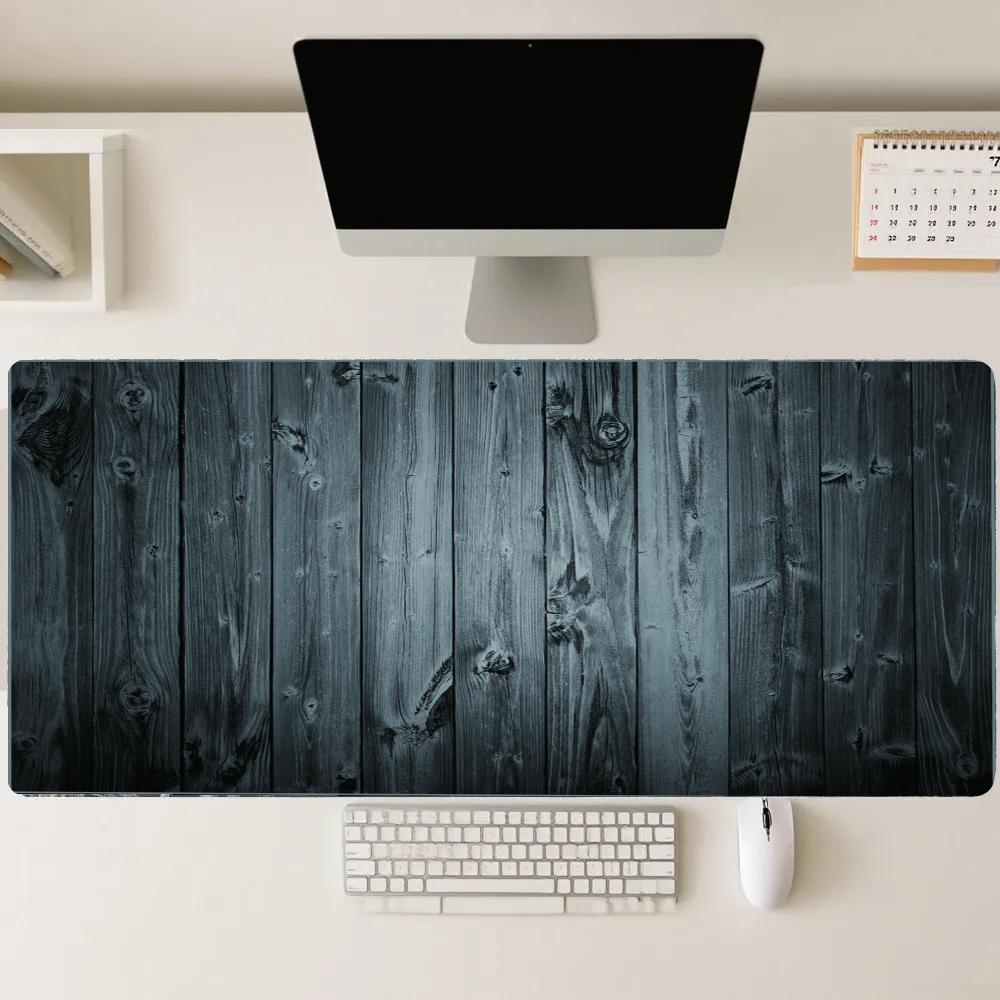 Desk Setup Black And Wood - Mousepad de Madeira Preta, Acessórios de