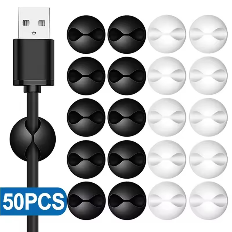 Desk Setup Cable Management - 5/50 Peças Clipes de Cabo para