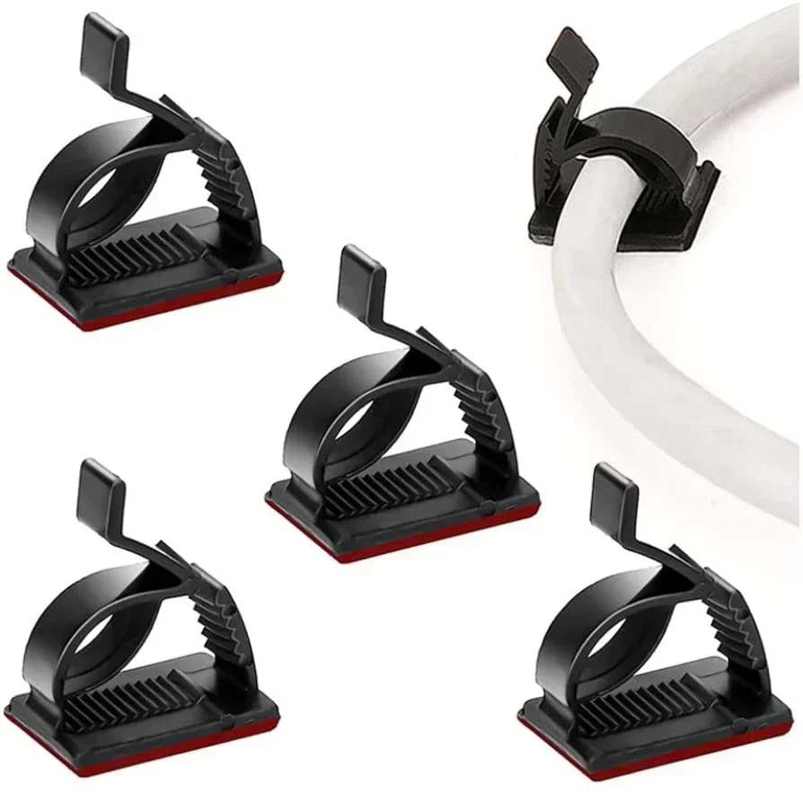 Desk Setup Cable Management - Adesiva USB Cable Organizer, Clipe de