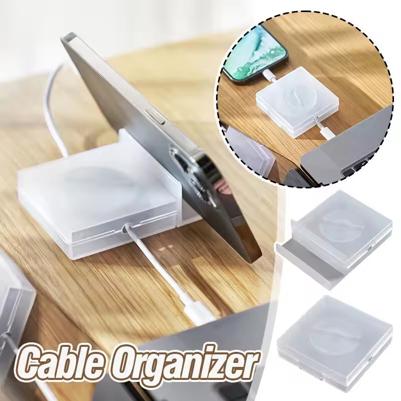 Desk Setup Cable Management - Organizador de Cabos Transparente Portátil, Gerenciador