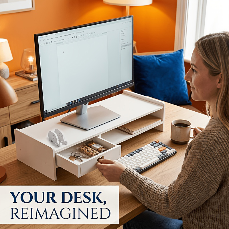 Suporte Minimalista Branco de  - Desk Setup Home avaliação e preço