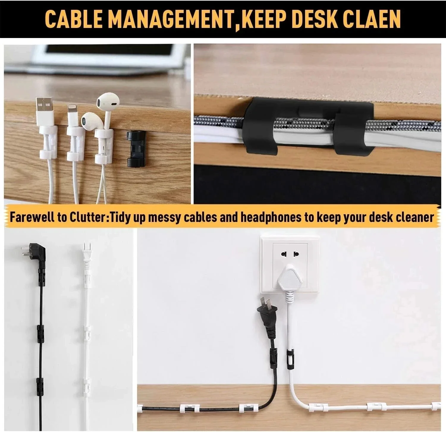 Organizador de Cabos Autoadesi - Desk Setup Cable Management avaliação e preço
