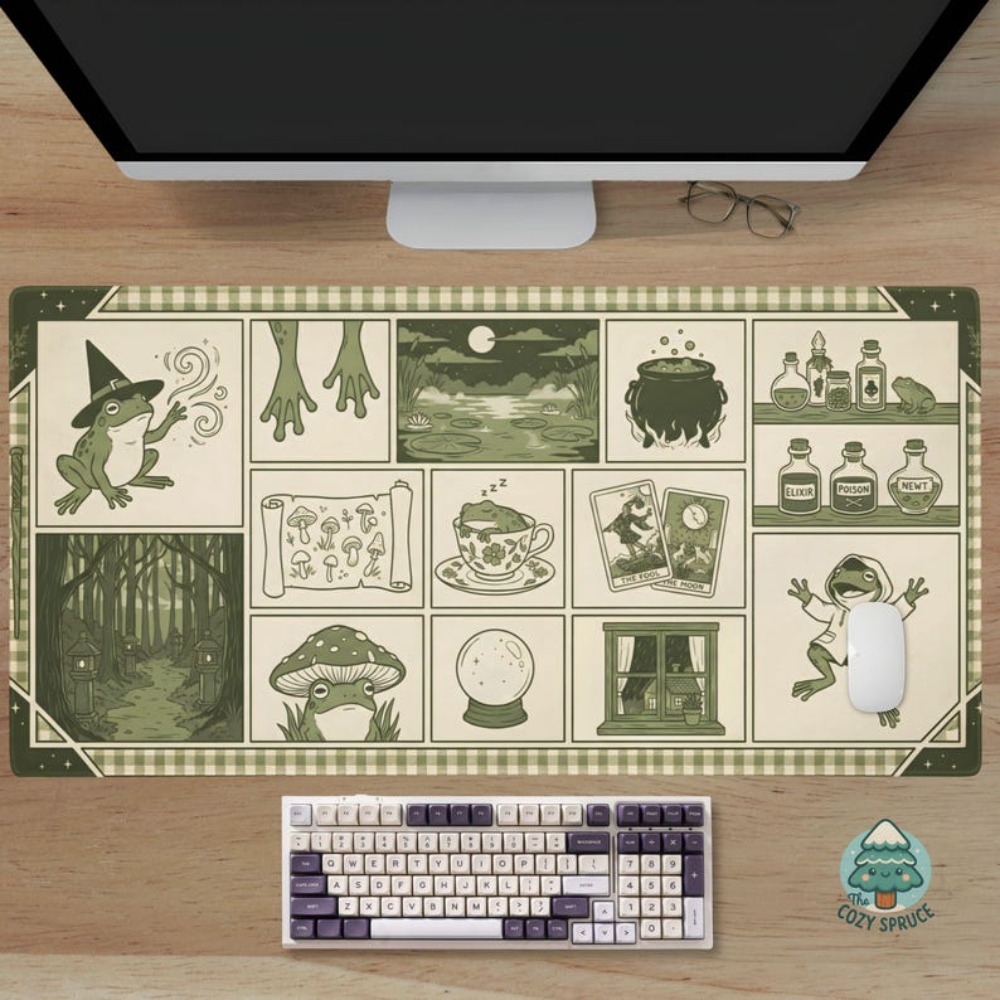 Tapete de Mesa Witchy Frog Apo - Desk Setup Green avaliação e preço