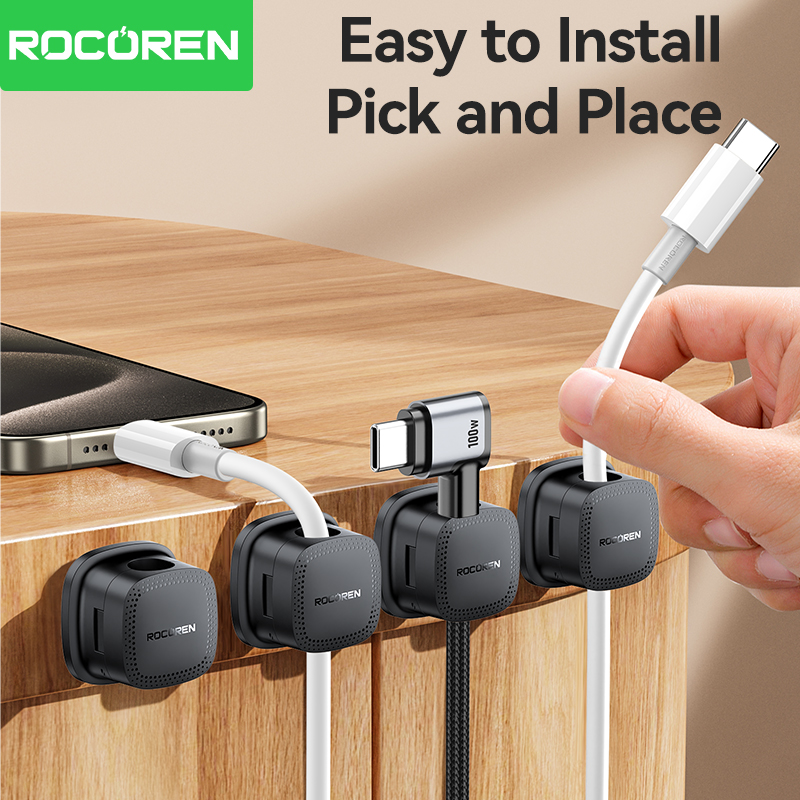ROCOREN 30PCS Clipes Magnético - Desk Setup Cable Management avaliação e preço