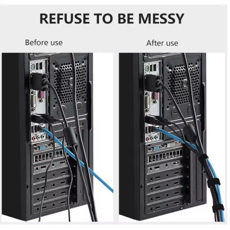 1/5m cabo organizador gerencia - Desk Setup Cable Management avaliação e preço