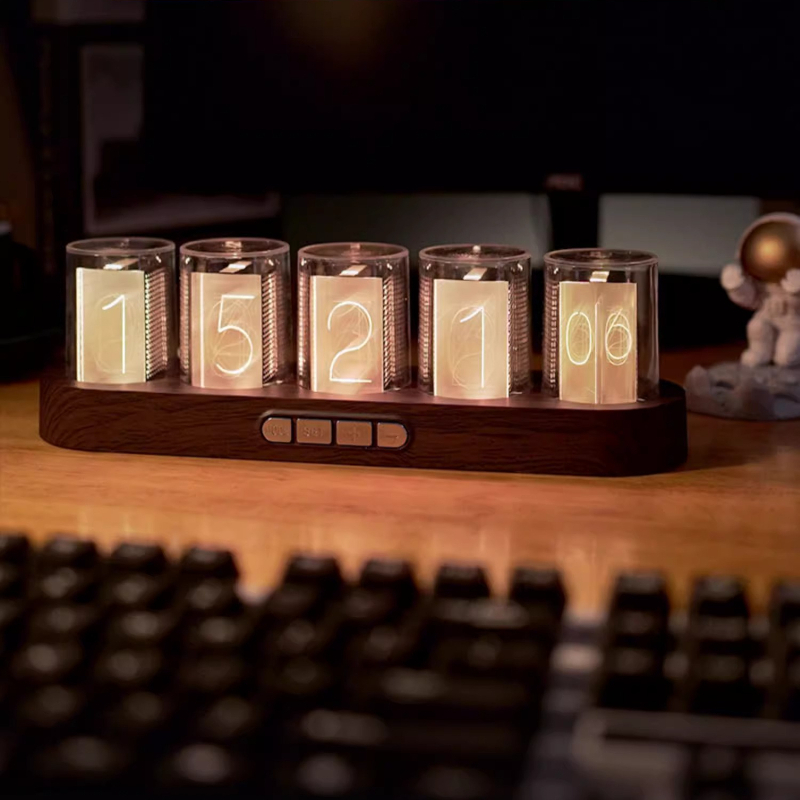 Led nixie tubo relógio rgb gam - Desk Setup Youtube avaliação e preço