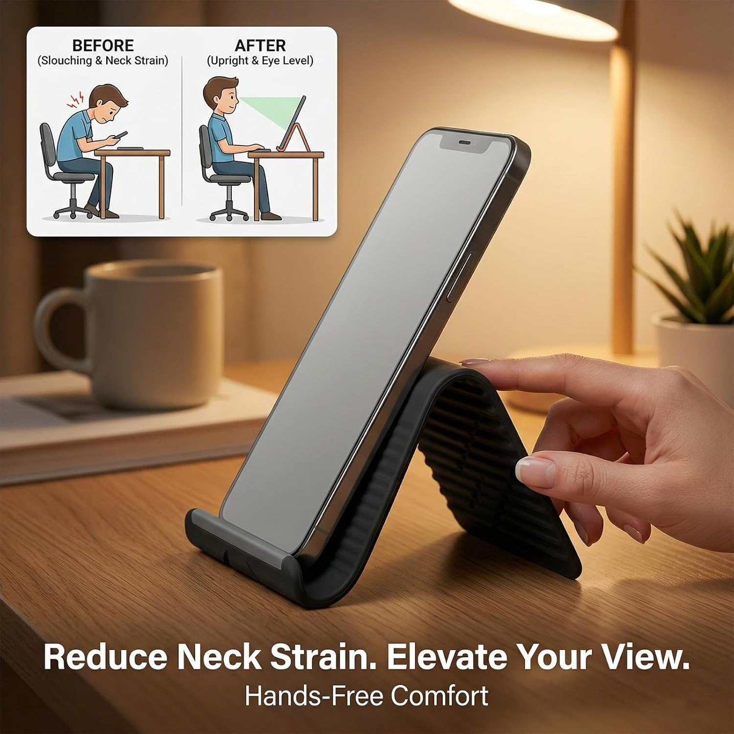 Suporte de Telefone de Silicon - Desk Setup Home avaliação e preço