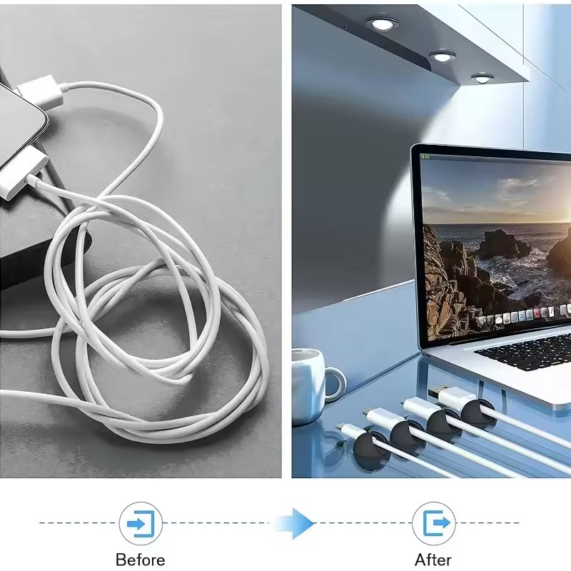 5/50 Peças Clipes de Cabo para - Desk Setup Cable Management avaliação e preço