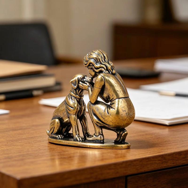 Estatueta de Cachorro Menina e - Desk Setup Retro avaliação e preço