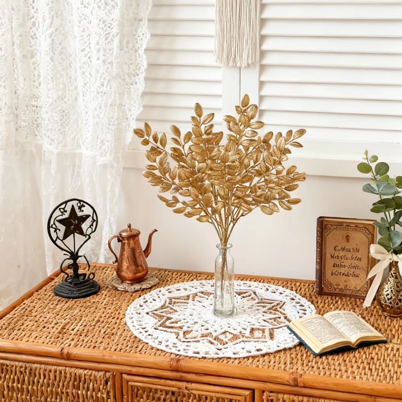 10 Peças de Plantas Artificiai - Desk Setup At Home avaliação e preço