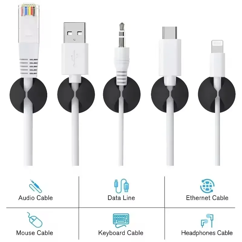5/50 pçs clipes de cabo de par - Desk Setup Cable Management avaliação e preço