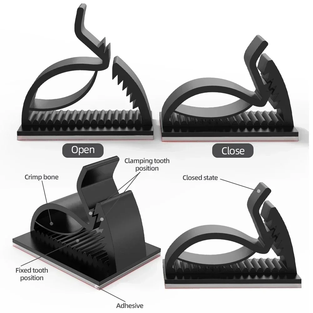 Adesiva USB Cable Organizer, C - Desk Setup Cable Management avaliação e preço